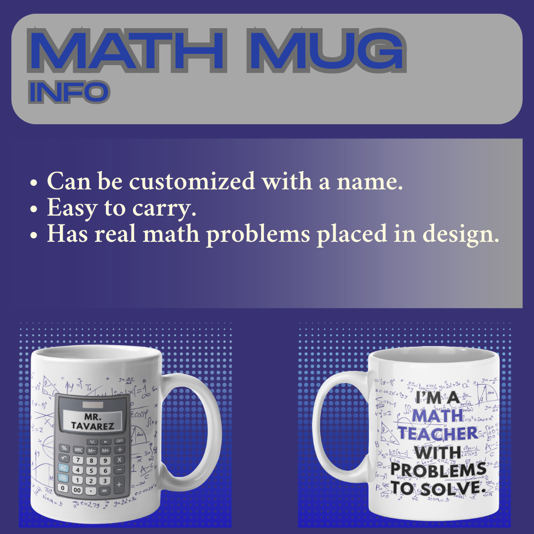 Customizable Math Teacher Mug