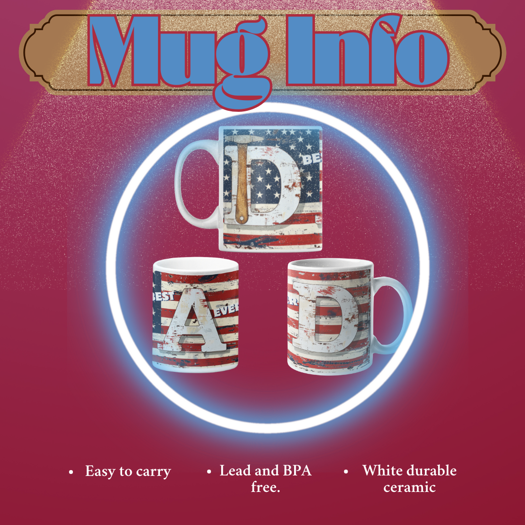 Best Dad Ever Flag Mug